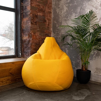 Кресло Мешок Груша 3D-сетка 150х100 Студия Комфорта размер Большой Желтый