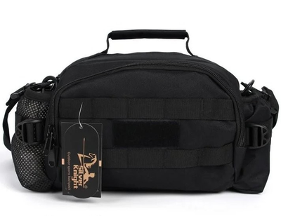 Тактическая сумка Silver Knight поясная наплечная с системой M.O.L.L.E Black (9100-black)