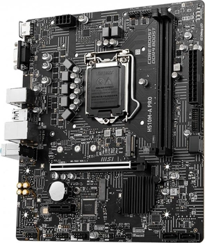 Материнська плата MSI H510M-A Pro (s1200, Intel H510, PCI-Ex16)