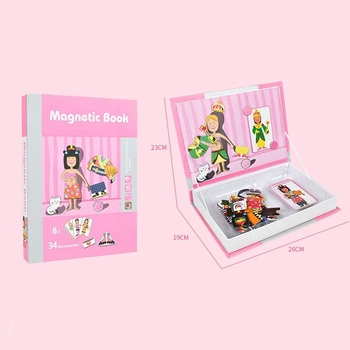 Магнітна книга для дівчаток Bellami Toys 8 карт 34 аксесуари (T201)
