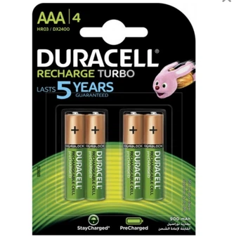 Акумулятор Duracell Recharge Turbo NI-MH AAA 900 mAh 4 шт