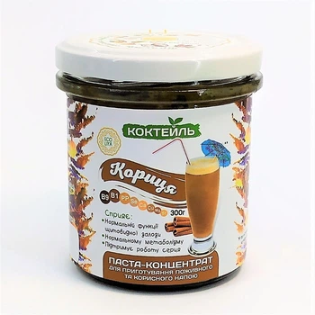 Паста-концентрат "Корица" Ecoliya, для приготовления коктейлей, 300 г