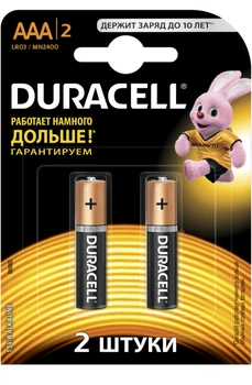 Батарейки Duracell AAA LR03 MN2400 2 шт