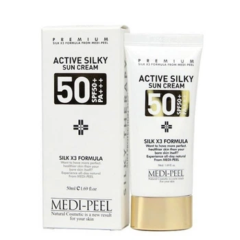 Солнцезащитный крем с комплексом пептидов MEDI-PEEL Active Silky Sun Cream SPF50+PA+++ 50 ml (77700075)