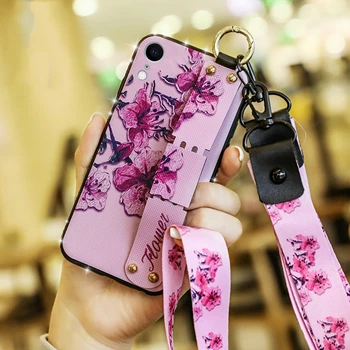 Чохол Lanyard для Iphone XR бампер з ремінцем Rose Без бренду