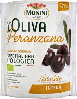 Оливки черные Monini Bio Peranzana с косточкой 150 г (8005510010015)
