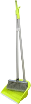 Набор для уборки Casabriko PALETTA VIOLA совок поворотный с резиновой кромкой, короткой ручкой и веником (CB11723)