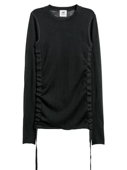 В'язаний топ з вовни H&M 0625880 XL (73387XL) Чорний