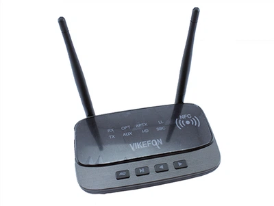 Bluetooth 5.0 аудио приемник передатчик VIKEFON BT-B21 80м aptX HD SPDIF (115711)