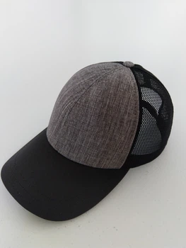 Кепка Lider бейсболка-класика сетка Cap One Size 55-60 Черно-Серая