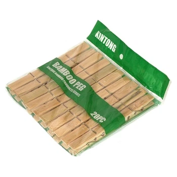 Прищепки бамбуковые Bamboo набор 20 штук