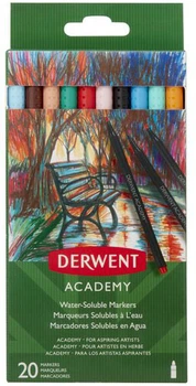 Набір кольорових водорозчинних маркерів Derwent Academy Markers 20 штук (98202)