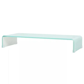 Підставка для монітора Shumee 80x30x13 см скло біла 244145