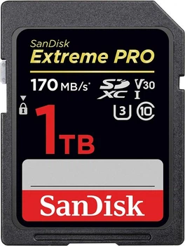 Карта пам'яті SanDisk Extreme SDXC Extreme Pro 1 ТБ Class 10 UHS-I (U3) V30 R-170MB/s Без адаптера
