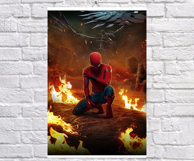 Постер BEGEMOT Месники Супергерої MARVEL Людина павук Пітер паркер SpiderMan 40x61 см (1124039)