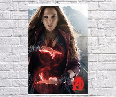 Постер BEGEMOT Месники Супергерої MARVEL Яскрава відьма Ванда Максимофф Scarlet Witch 61x90 см (1124054-1)
