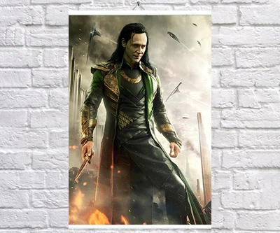 Постер BEGEMOT Мстители Супергерои MARVEL Локи Loki 40x61 см (1124078)