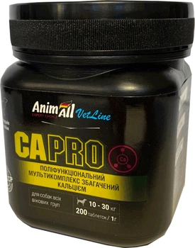 Витаминная добавка AnimAll VetLine Ca PRO для средних пород собак 1 г х 200 т. (4820150205409)