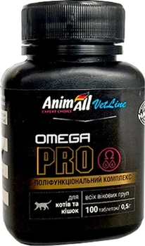 Вітамінна добавка AnimAll VetLine Omega Cat PRO для котів та кішок 0.5 г х 100 т. (4820150205553)