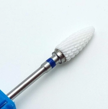 Фреза керамическая "кукуруза" синяя премиум, для снятия гель-лака и гелевого покрытия с ногтей