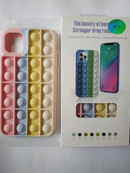Чохол Поп Іт антистрес Pop it Relax на iPhone 11 силіконовий різнокольоровий