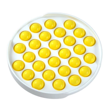 Антистресс-игрушки симпл димпл Pop It вечная пупырка для взрослых и детей Круг 13.3 см Желтый