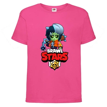 Футболка дитяча Brawl Stars Bibi Zombie (Бравл Старс Бібі Зомбі) малинова 152 см