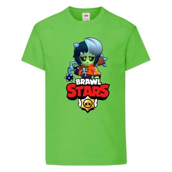 Футболка дитяча Brawl Stars Bibi Zombie (Бравл Старс Бібі Зомбі) світло-зелена 104 см