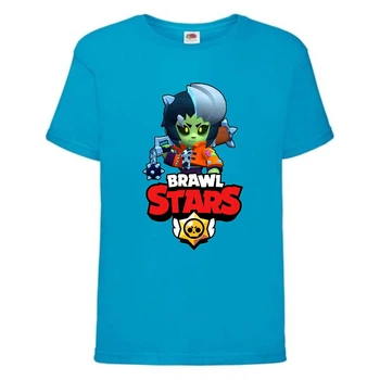 Футболка дитяча Brawl Stars Bibi Zombie (Бравл Старс Бібі Зомбі) синя 164 см