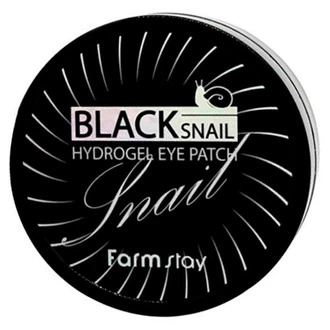 Патчі з муцином чорної равлики FarmStay Black Snail Hydrogel Eye Patch 60 шт