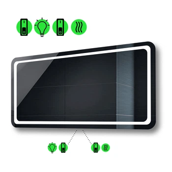 LED-зеркало 70x60см, с подогревом и двумя механическими включателями, модель Anvi (Anvig02)
