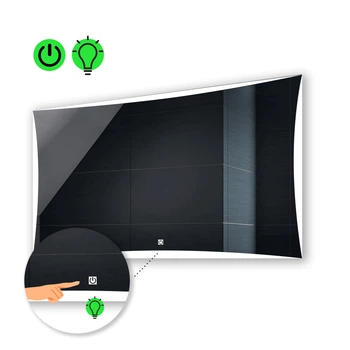 LED-зеркало 90x80см, с сенсорной кнопкой управления, модель Amado (Amadog98)