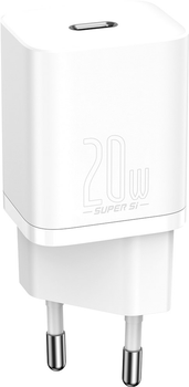 Зарядний пристрій Baseus Super Silicone PD Charger 20 W (1Type-C) + With Cable Type-C to Lightning (TZCCSUP-B02)