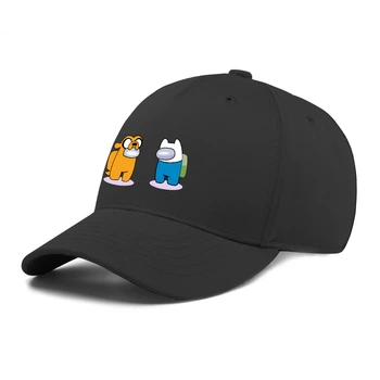 Детская кепка для мальчиков Амонг Ас Время приключений Фин и Джейк (Among Us Adventure Time Finn & Jake) (34345-2414-3) 100% Хлопок 50-52 см Черный