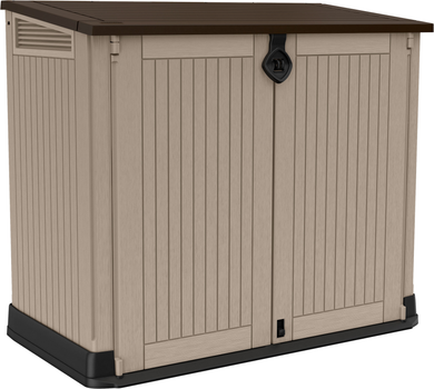Ящик для зберігання Keter Store-It-Out Midi 845 л Бежевий з коричневим (7290112634252_7290103663865)