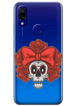 Силиконовый чехол iSwag для Xiaomi Redmi 7 Готический череп (M2647)