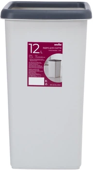 Відро для сміття MBM HOME BIN-02 12 л Сіре (BIN-02 12L GRAY)