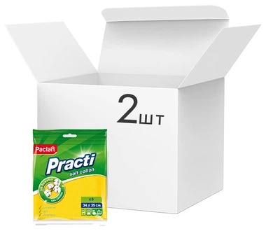 Упаковка ганчірок Paclan Soft Cotton 34x35 см 2 пачки по 5 ганчірок (5900942135820)