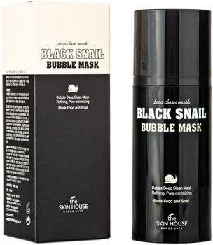 Маска The Skin House кислородная с улиткой и древесным углем Black Snail Bubble Mask 100 мл (8809080823217)