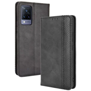 Чехол-книжка Deexe Retro Style для VIVO V21 - Black