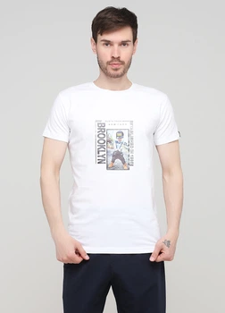 Футболка "Only Man" (95-TSH-3-02-white/brooklyn-S)