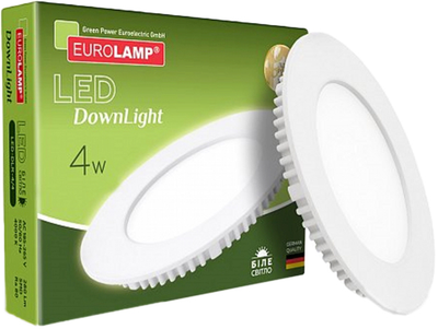Світильник точковий EUROLAMP LED Downlight 4W 4000K круглий