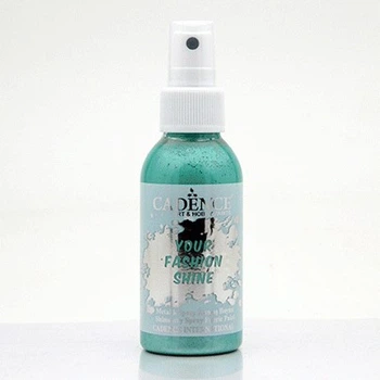 Фарба-спрей перламутрова для тканини Cadence Your Fashion Spray shinefabric Paint 100 мл Зелений