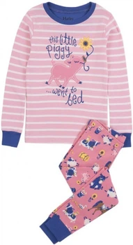 Піжама Hatley This Little Piggy 12A рожева 152см (F18FFK204)