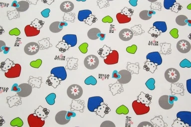 Ткань AllText HELLO KITTY(сердечко) 5076006 пог.м.
