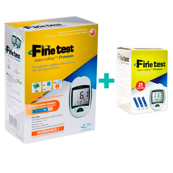 Глюкометр Файнтест - Fine Test Premium Infopia +25 тест-полосок