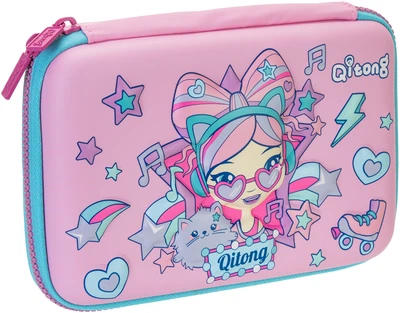Пенал Cool For School 1 отделение с органайзером розовый (QT-5630-Pink)
