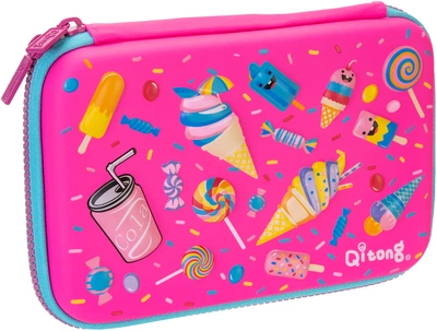 Пенал Cool For School 1 отделение с органайзером фуксия (QT-5650-Rosered)