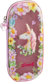 Пенал Cool For School с окошком 1 отделение с органайзером розовый (QT-5751-Pink)