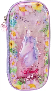 Пенал Cool For School аквариумный 1 отделение с органайзером фиолетовый (QT-5753-Purple)